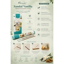 Mabelme Store Sandal Ağacı -Vanilya (Aromatika 20 Adet Çubuk Tütsü)