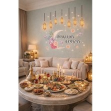 Mabelme Store Sticker Hoş Geldin Ramazan Dekorlu Ahşap Kapı Süsü, Ramazan Süsleri, Ramazan Tavan Süsü, Dekor Iftar, Sahur