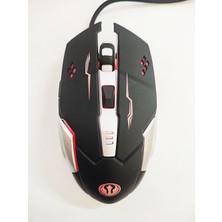 Mabelme Store Gmx7 Rgb Gaming Mouse, 7 Tuşlu, Kablolu Usb, Gökkuşağı LED Aydınlatmalı, Optik Oyuncu Mouse, Stalker Warrior Gri