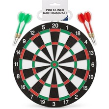 Spor Profesyonel Dart Tahtası Seti - Çift Taraflı Dartboard (12 Inç / 30 cm ve 15 Inç / 38 cm Seçenekleriyle) + Kanatlı Dart Okları Dahil