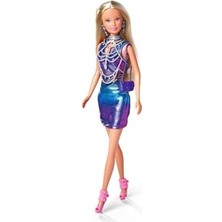 Mabelme Store 105733663, Steffi Super Glam, Özel Vücut Zinciri & Küpe Aksesuarı, Özel Işıltılı Elbise, 29CM