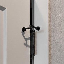 Mabelme Store Menteşe Pimi Kapı Durdurucu Duvar Koruyucu, Kauçuk Uçlu Design House Mat Siyah Ayarlanabilir Kapı Durdurucuları, 10'lu Paket, 189068