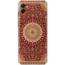 Mobilpad Samsung Galaxy A04 Uyumlu Kilim Desenli Şeffaf Telefon Kılıfı