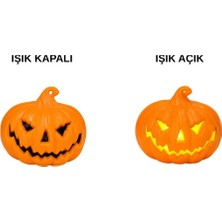 Orca Süs Halloween Dekoratif Mini Kabak Işıklı Mumluk