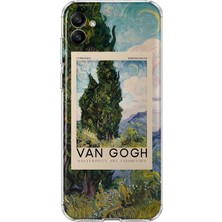 Mobilpad Samsung Galaxy A06 Uyumlu Van Gogh Desenli Şeffaf Telefon Kılıfı