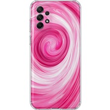 Mobilpad Samsung Galaxy A72 Uyumlu Spiral Desenli Şeffaf Telefon Kılıfı