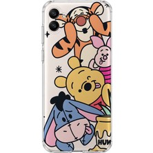Mobilpad Samsung Galaxy A05 Uyumlu Winnie The Pooh Desenli Şeffaf Telefon Kılıfı