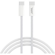 Mabelme Store Labs, Buff BL74 Örgülü 60W 1.2m Data ve Şarj Kablosu, Bükülmeye Dayanıklı, Hızlı Şarj, Type-C To Type-C