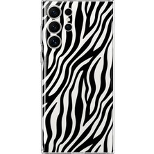 Mobilpad Samsung Galaxy S26 Ultra Uyumlu Zebra Desenli Şeffaf Telefon Kılıfı