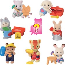 Mabelme Store Epoch Bebek Minifigür Minik Ustalar Serisi, Çok Renkli, Plastik, Inşaat Temalı, Sylvanian Families