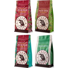 Garani Hafiften Canlıya Filtre Kahve Seti 4X250 G Toplam 1000 G Öğütülmüş Orta Kavrum French Press