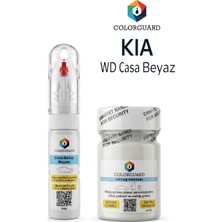 COLORGUARD KIA WD Casa Beyaz İğneli & Fırçalı Şişe Rötuş Boyası ve Rötuş Pastası Seti
