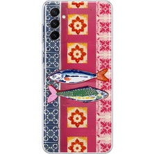 Mobilpad Samsung Galaxy M13/M23 Uyumlu Balık Desenli Şeffaf Telefon Kılıfı