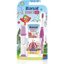 Mabelme Store Acrobat Junior Ağız Bakım Diş Fırça Seti (Mavi)