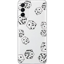 Mobilpad Samsung Galaxy M13/M23 Uyumlu Zarlar Desenli Şeffaf Telefon Kılıfı