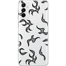Mobilpad Samsung Galaxy M13/M23 Uyumlu Şimşek Desenli Şeffaf Telefon Kılıfı