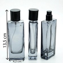 Parfüm Şişesi 50 ml 2 Adet Siyah Boyalı Tower Model