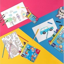 Mabelme Store Paper Mate Çocuk Boya Kalemi Önceden Kesilmiş Renkli Kalemler, Renk Çeşitliliği, 24 Kalem