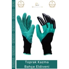 Denguva Özel Üretim Pençeli Pratik Toprak Kazma Bahçe Eldiveni