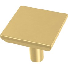 Kawin Franklin+Brass Franklin Pirinç P40847K-117-C Basit Yivli Kare Mutfak Veya Mobilya Dolabı Donanım Çekmece Kolu Topuzu, 1-1/8-Inç (29 Mm), Fırçalanmış Pirinç, 10'lu Paket