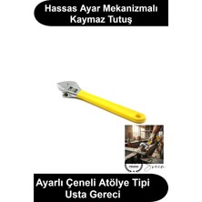 Svein Kurbağacık Anahtar 10 Inç 250 mm Ayarlanabilir Ağız Açıklıklı Milimetrik Skalalı Profesyonel Karbon Çelik Ingiliz Somun Cıvata Sökme Tesisat Oto Bisiklet Tamir El Aleti Kaymaz Ergonomik Saplı Sarı