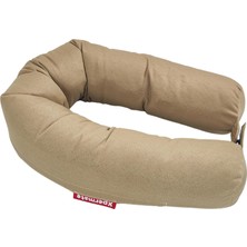 Fermuarlı Seyahat Yastığı Cırt Cırtlı Seyahat Boyun Yastığı Yolculuk Yastığı 110CM (Bej)