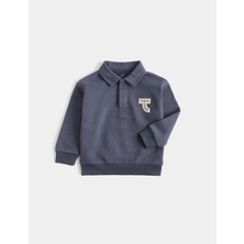 Marks & Spencer Nakışlı Arma Detaylı Pamuklu Sweatshirt
