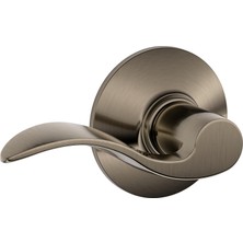 Kawin Schlage Lock Company Acc 620 Schlage Accent F10 Düz Dalga Ters Çevrilebilir Kapı Kolu Kilidi, Sağlam, Antik Kalay, Pirinç - F10 Acc 620