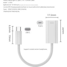 Mabelme Store 45W Type C To Lightning Kulaklık Dönüştürücü Hızlı Şarj iPad Yuva Çevirici Müzik Dinleme Arama Otgklk