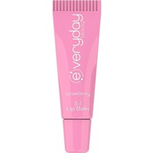 Mabelme Store Beauty Çilek Aromalı 3'ü 1 Arada Dudak Bakım Kremi Lip Balm 10 ml