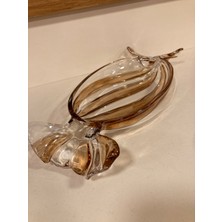 Plus Home Şekerlik Kesme Cam Yatay Model Büyükboy Çapı 33X15 cm Renk Bal Şeffaf