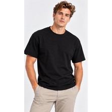 Machi Erkek Oversize T-Shirt Tişört Tshirt Rahat Kalıp Beyaz Füme Gri Haki Kırmızı Siyah Taş