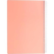 Mabelme Store A4 Pet Spiralli Karton Kapaklı Defter 144 Yaprak - Kareli - Turuncu