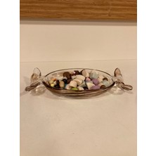 Plus Home Şekerlik Kesme Cam Yatay Model Küçükboy Çapı 23X11 cm Renk Bal Şeffaf