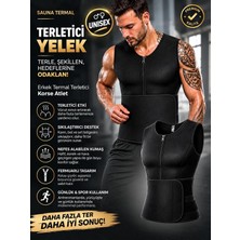 Ankaflex  Fermuarlı Incelticikorse Sauna Yeleği Bel Karın Toparlayıcı Ceket Termal Ayarlanabilir Yelek