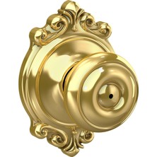 Kawin Schlage F40 Geo 605 Brk Brookshire Kolek Siyonu Gürcü Gizlilik Düğmesi, Parlak Pirinç