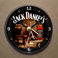 Bsb Jack Danielstemalı Magnet Saat Buzdolabı Süsü Duvar Saati 10,5cm MS6008