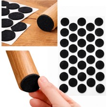 Kawin Hobidabi Yapışkanlı Keçe Ped, Siyah, Yuvarlak, Sandalye Koltuk Ayağı Için, Zemin Koruma, Gürültü Önleme (24MM)