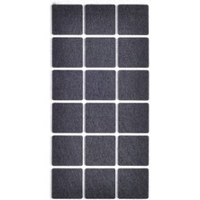 Kawin Kitchen+Design+Lab Siyah Keçe 18 Adet 3,5 cm Kare Yapışkanlı Sandalye, Masa, Koltuk Altı Parke Koruma Keçesi