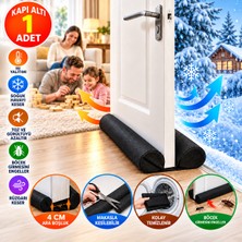 Baffhome Kapı Altı Rüzgar Önleyici  Çift Taraflı Soğuk Hava Kesici, Kapı Altı Süngeri, Isı Yalıtım Fitili, Toz ve Böcek Engelleyici Sünger