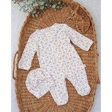 Masal Bebek Kalp Happy Yazılı Boneli Tulum  5li