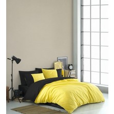 Kapreo Home Kapreo Hoby Poplin Premium %100 Pamuk Diamond Sarı Siyah 200X220