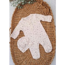 Masal Bebek Kalp Happy Yazılı Boneli Tulum  5li