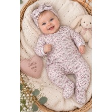 Masal Bebek Kalp Happy Yazılı Boneli Tulum  5li
