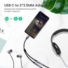 Mabelme Store Type-C To 2’li Aux Kulaklık Çıkış Çoklayıcı