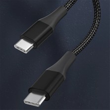 Mabelme Store Ally Pd 100W 5A Hızlı Şarj USB Type-C Kablo 1metre Kevlar KABLO-(5775)