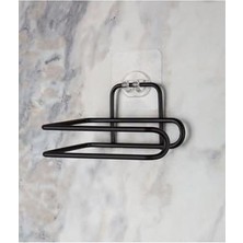 Mabelme Store Prime Yapışkanlı Siyah Açık Tuvalet Kağıtlığı Wc Kağıtlık Tutucu, VYDGR00001298