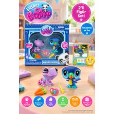 Toyfest Littlest Pet Shop Minişler Bukalemun ve Kuş 2'li Figür Seti S1 Koleksiyon Oyuncak 5 cm