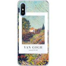 Mobilpad Redmi 9A Uyumlu Van Gogh Desenli Şeffaf Telefon Kılıfı