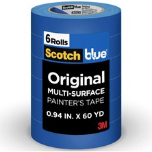 Kawin Scotchblue 3m Painter's Tape, Multi-Use, .94 Inç By 60-Yard, 6 Rulo
